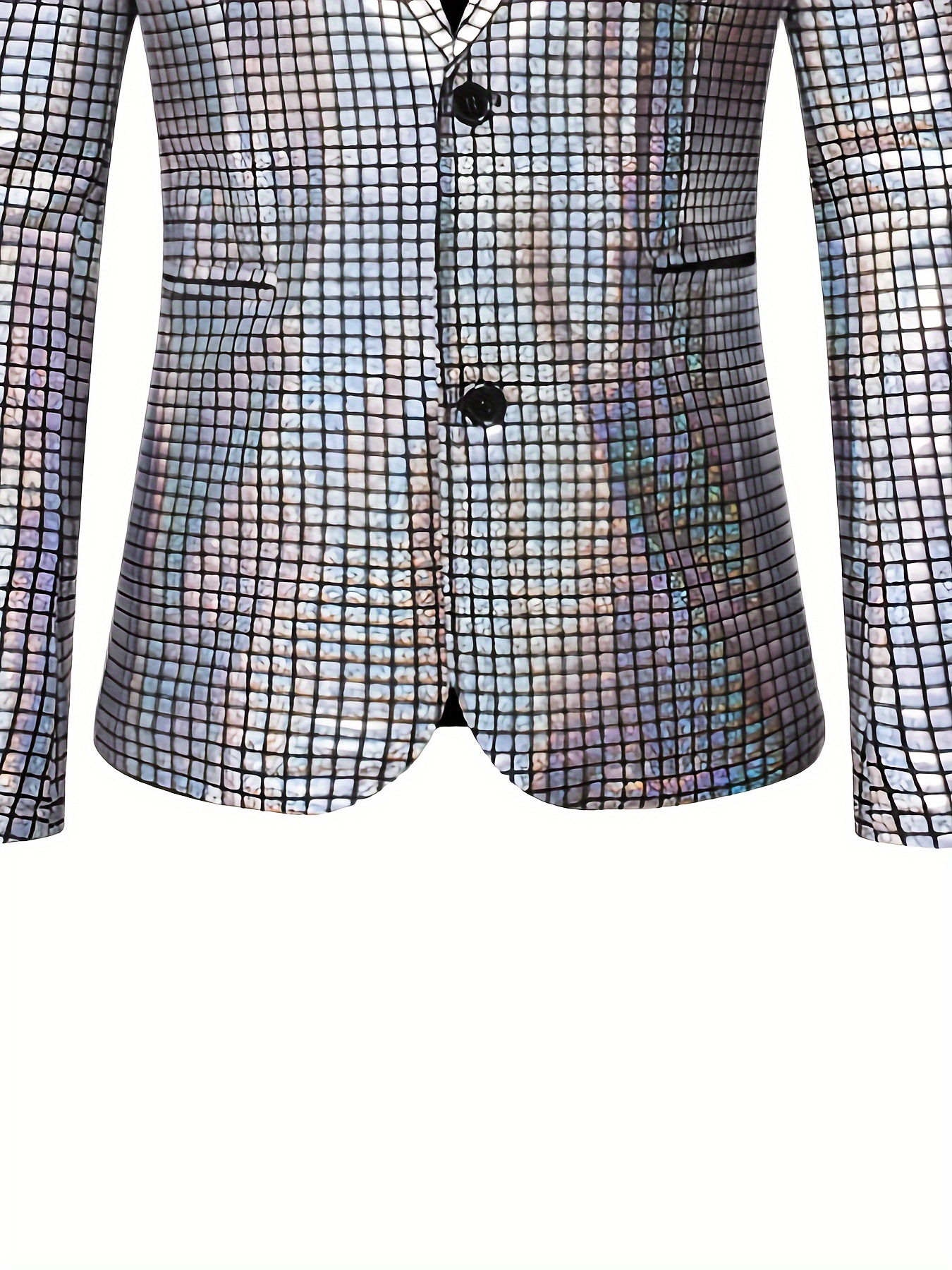 Men's Shiny Performance Suit, European Style for Events